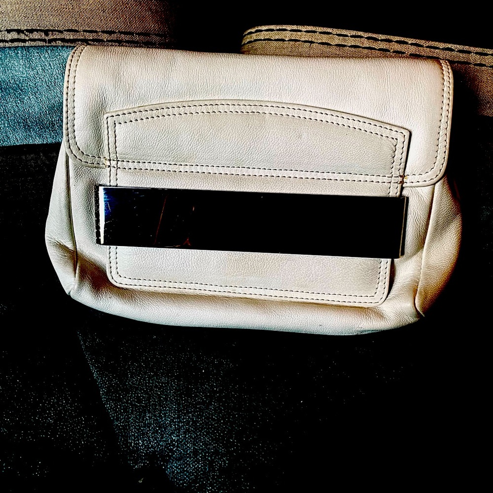 Brand new Jimmy Choo calf leather cross body/clutch bag comes with duffel bag